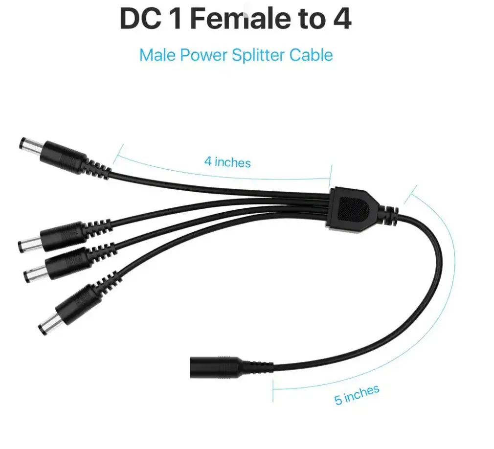 4 Way DC Jack/Plug Splitter Cable thumbnail