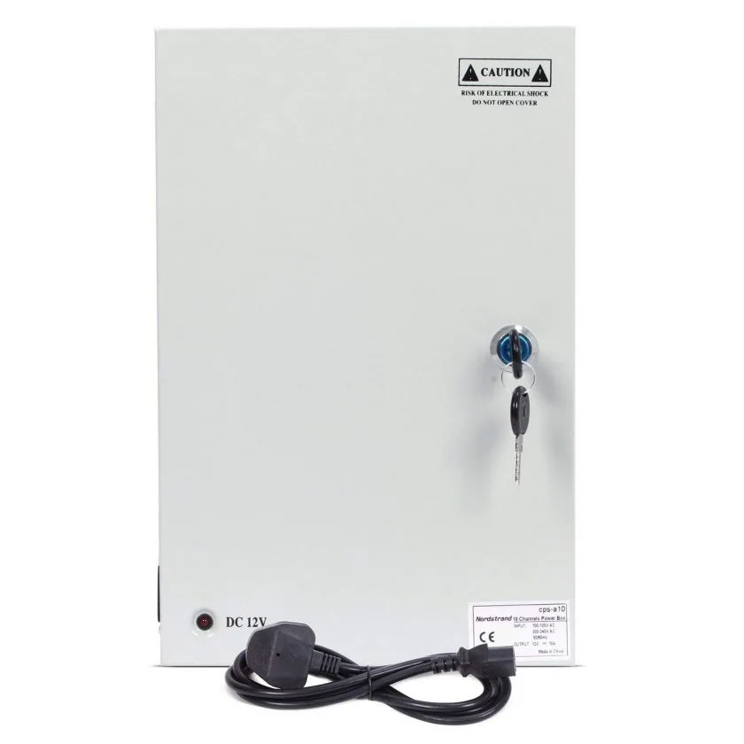 CCTV Camera Power Supply Distribution Box 12V DC 10A - 18 Channels alternate